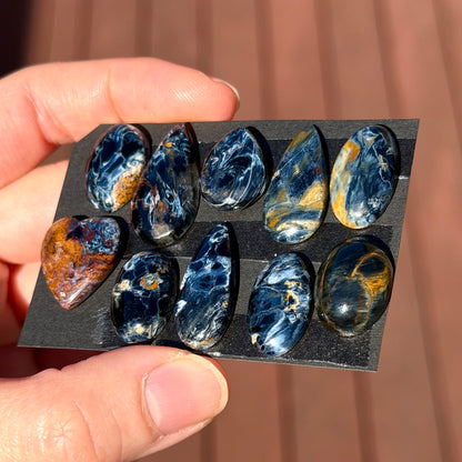 16-25mm Blue/Golden Pietersite Cabochon Smooth - Choose your Stone (W7)