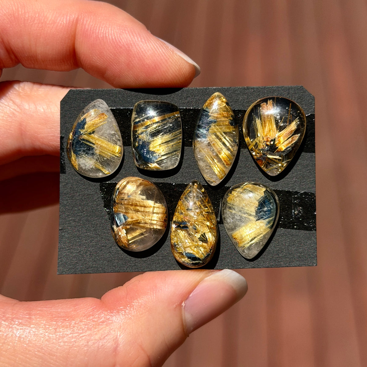 14-18mm High-grade Star Golden Star Rutilated Quartz Cabochon Smooth - Choose your Stone (W5)