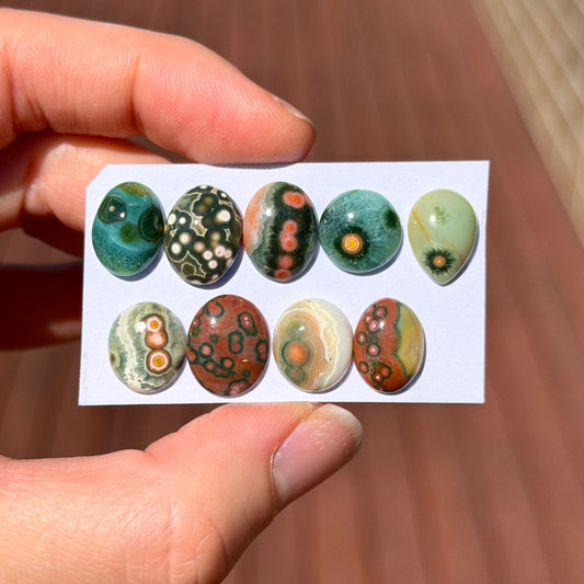 8th Vein Ocean Jasper Cabochon Smooth - Choose your Stone (W2)