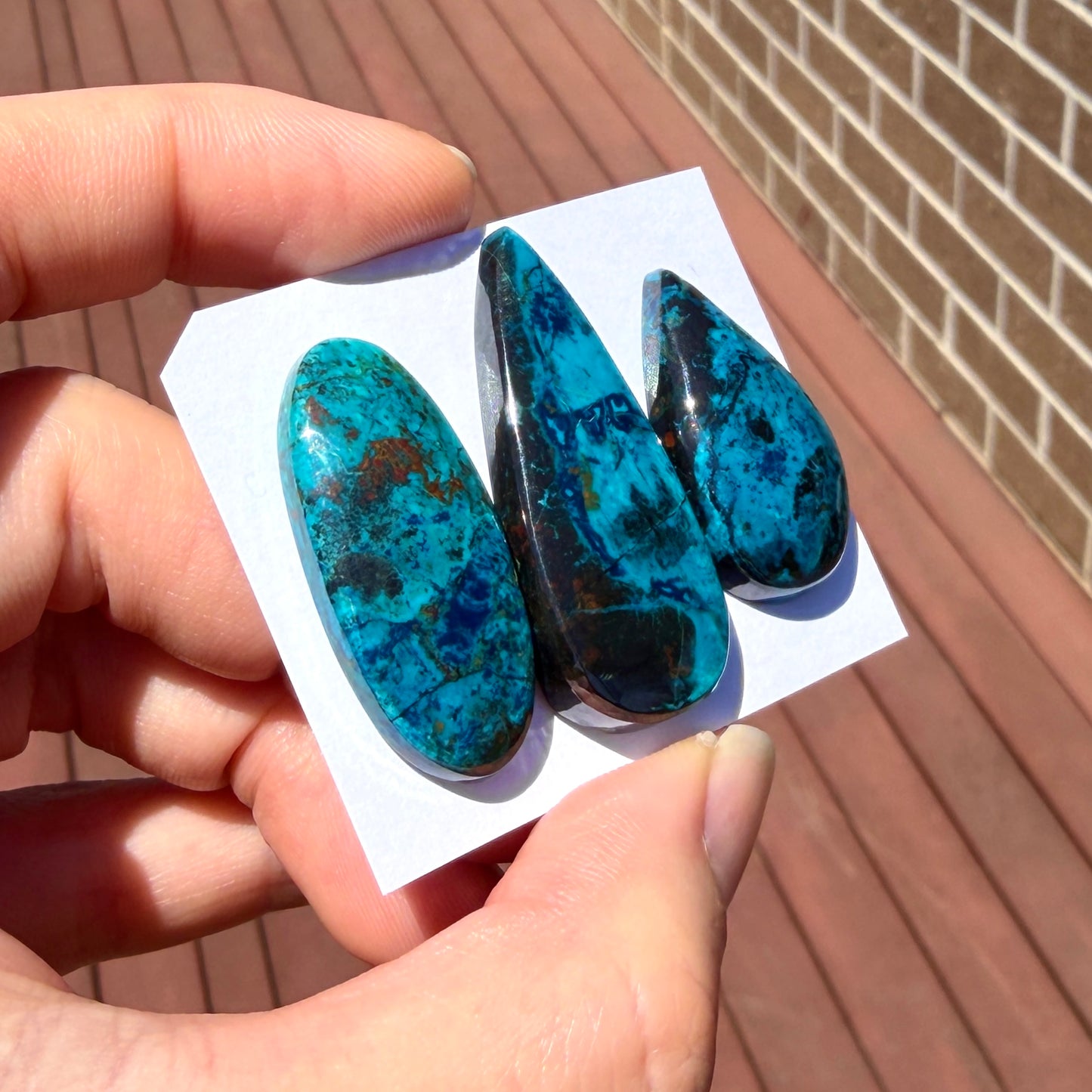 28-39mm Shattuckite (with Azurite) Cabochon Smooth - Choose your Stone - W12