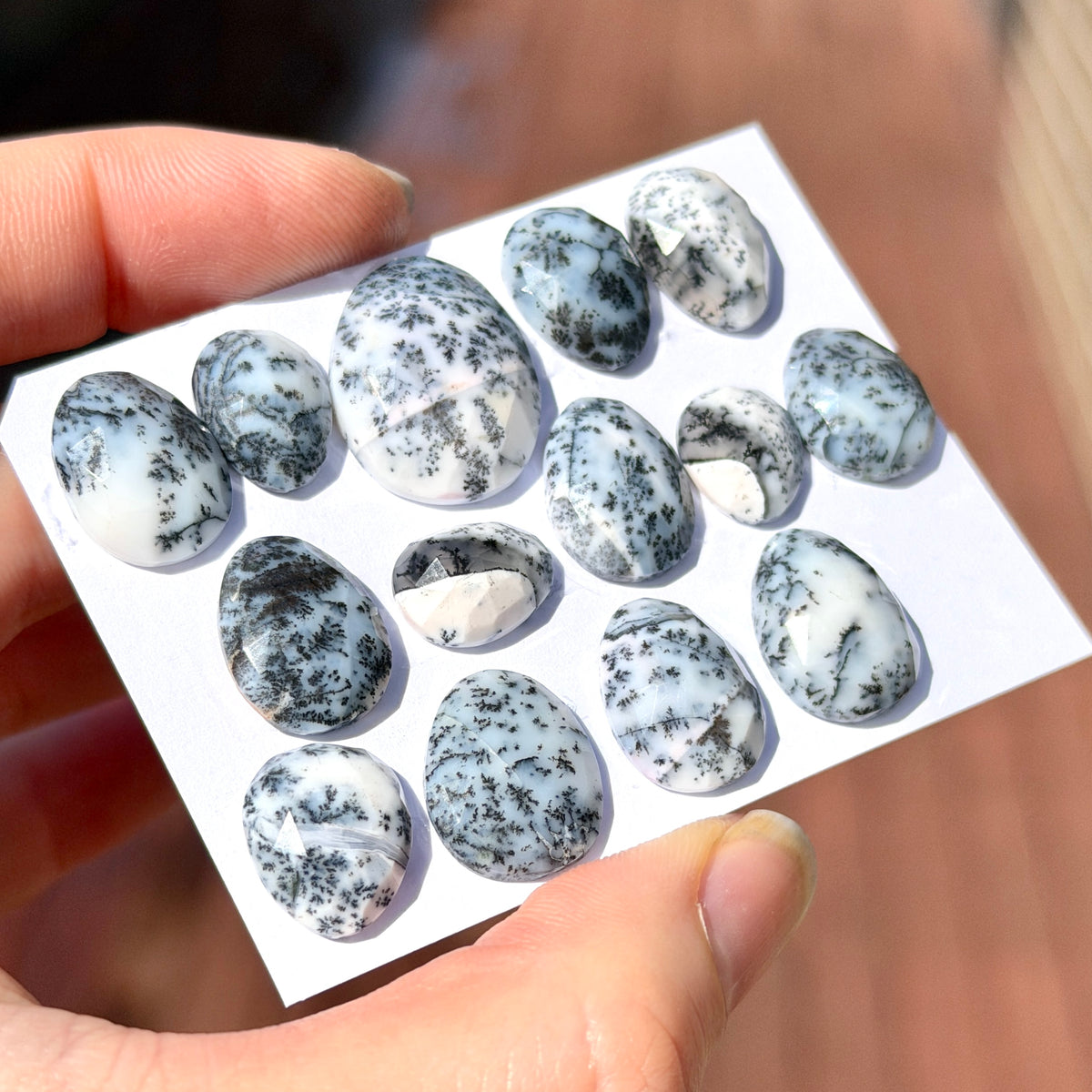 Dendritic Opal Agate Cabochon Rose cut - Choose your Stone (W4)