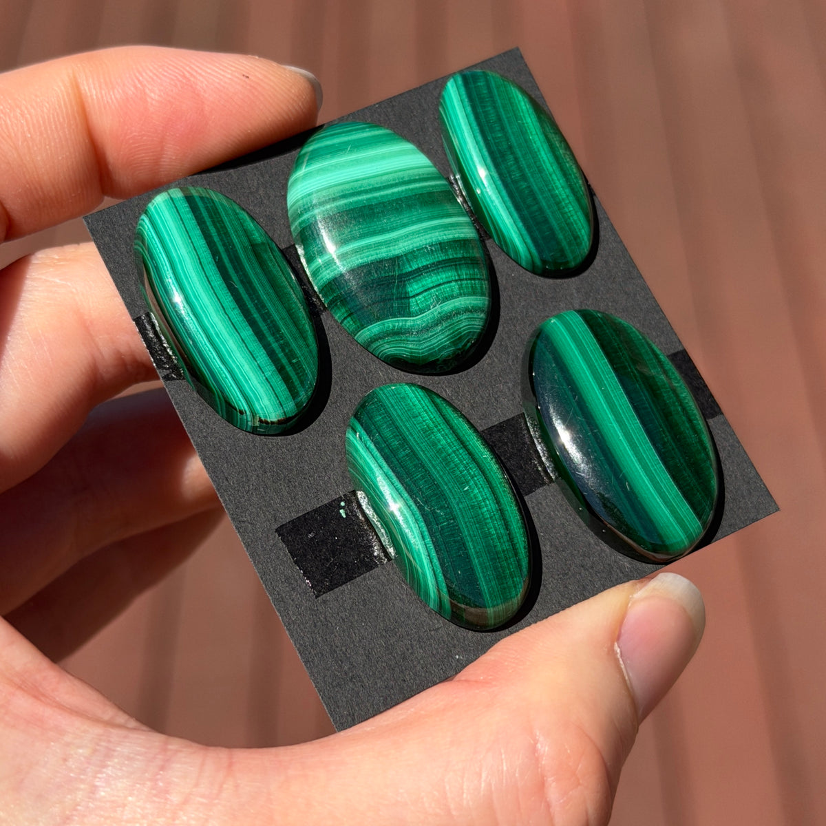 Velvet Malachite Cabochon Oval Smooth - Choose your Stone (W4)