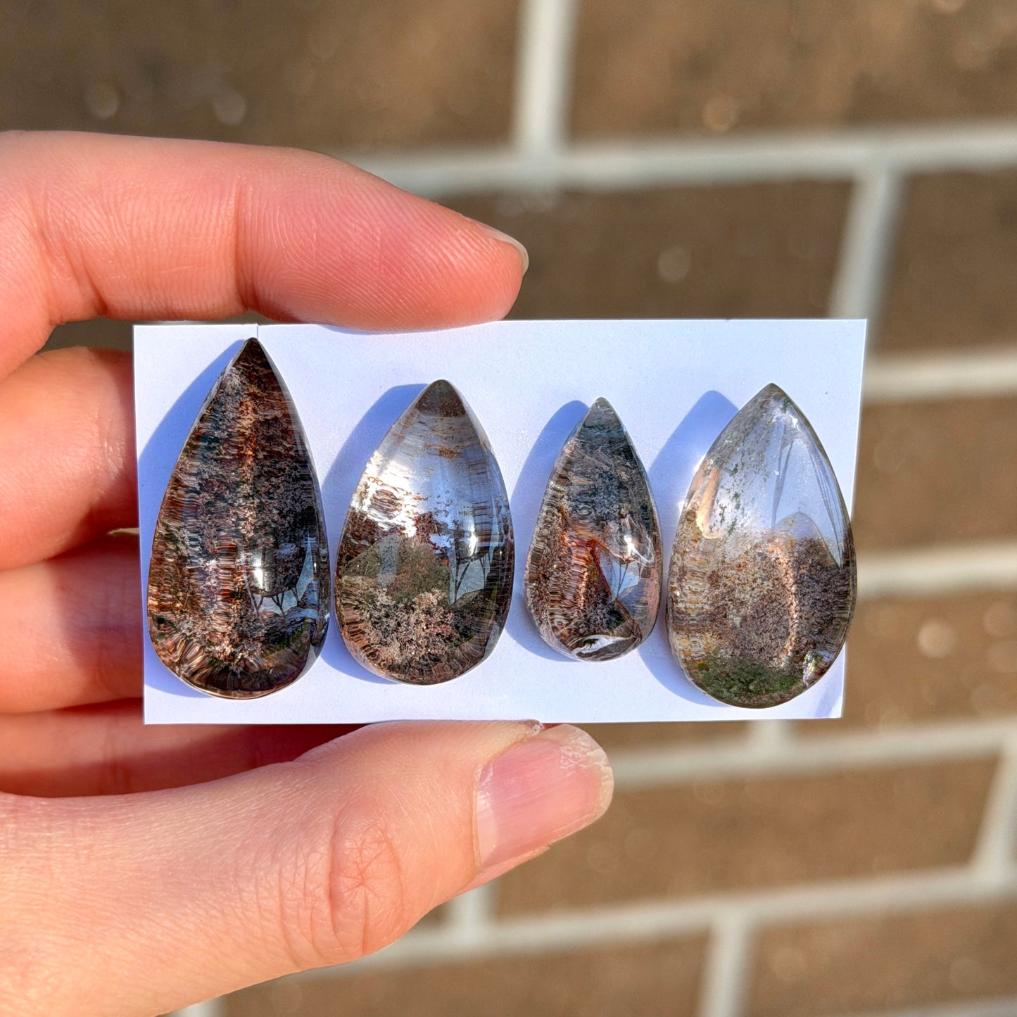 Garden Quartz Cabochon, Raw Back - Choose your Stone (W5)