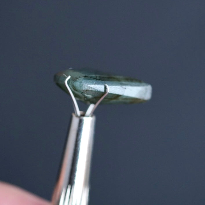 Blue Labradorite Faceted Kite (Pavilion Back) - 19.5x12.5mm (W11)
