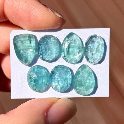 Aqua Kyanite Cabochon Rose cut - Choose your Stone (E9)