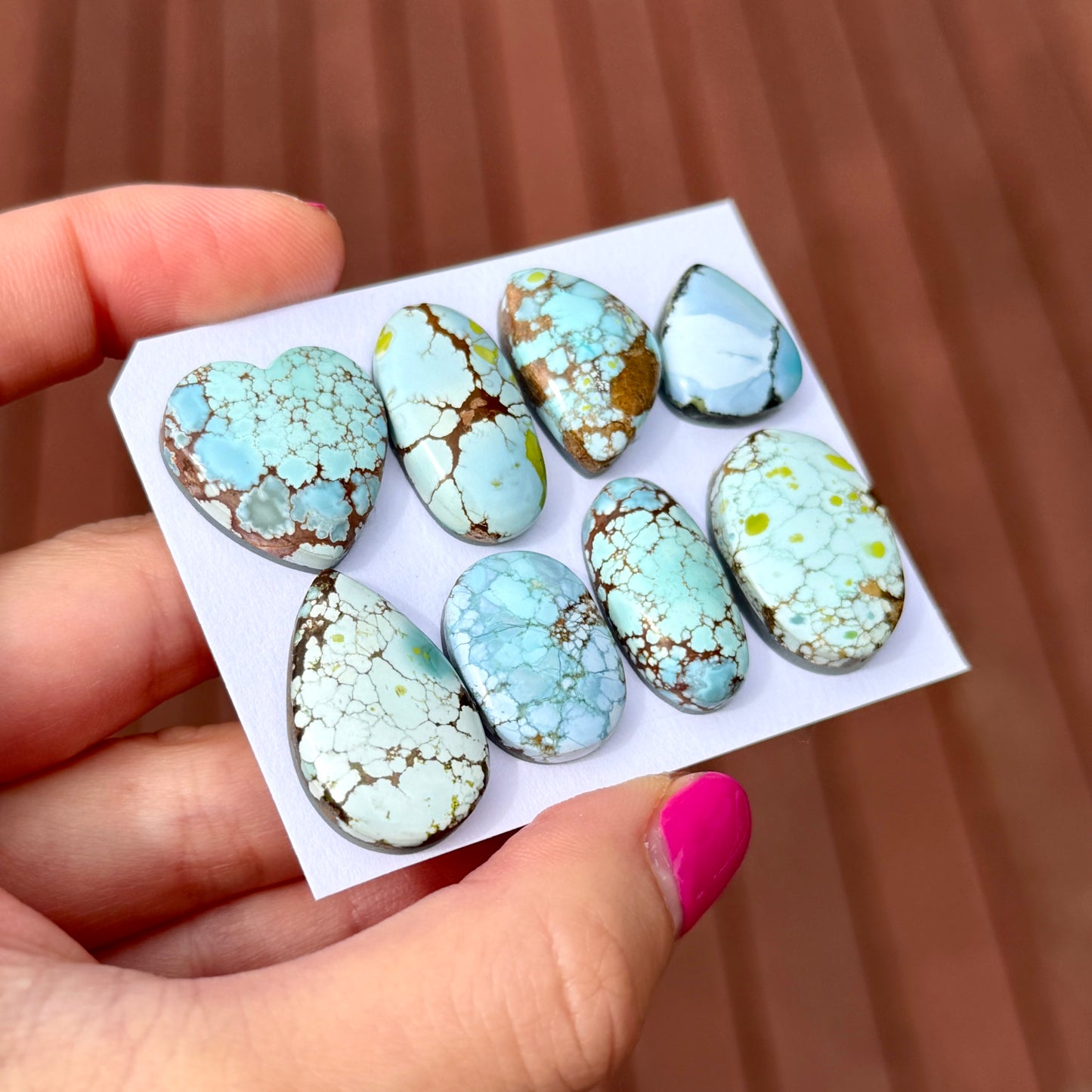 16-26mm Sand Hill Turquoise Cabochon Smooth (Backed) - Choose your Stone (W9)