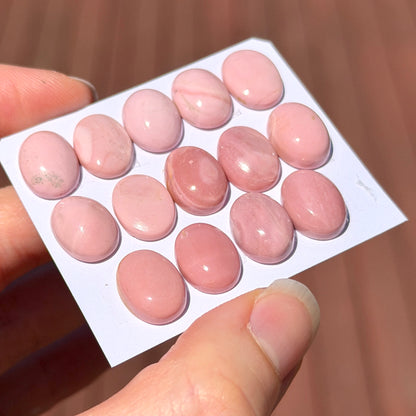 Australian Pink Opal Cabochon Oval Smooth 14x10mm - Choose your Stone (W17)