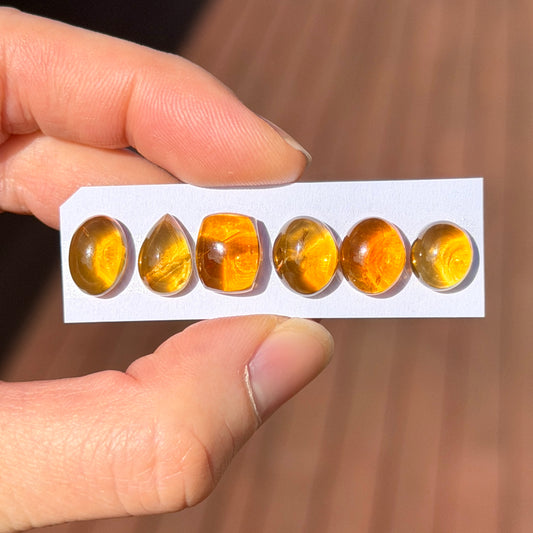 High-domed Brandy Citrine Cabochon Smooth - Choose your Stone (W3)