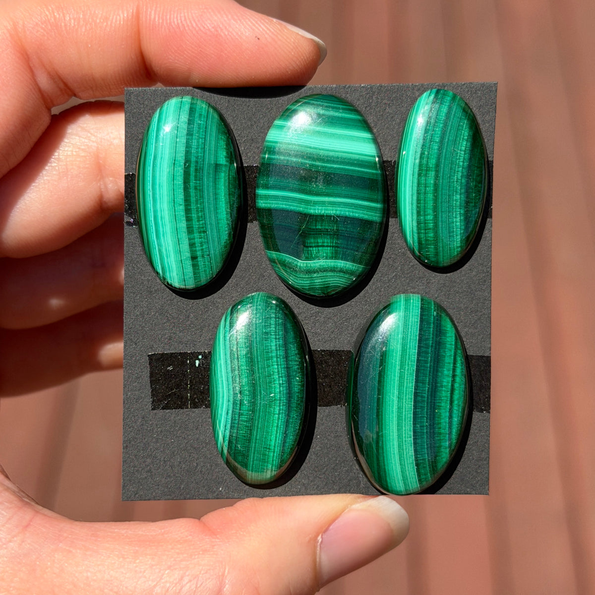 Velvet Malachite Cabochon Oval Smooth - Choose your Stone (W4)