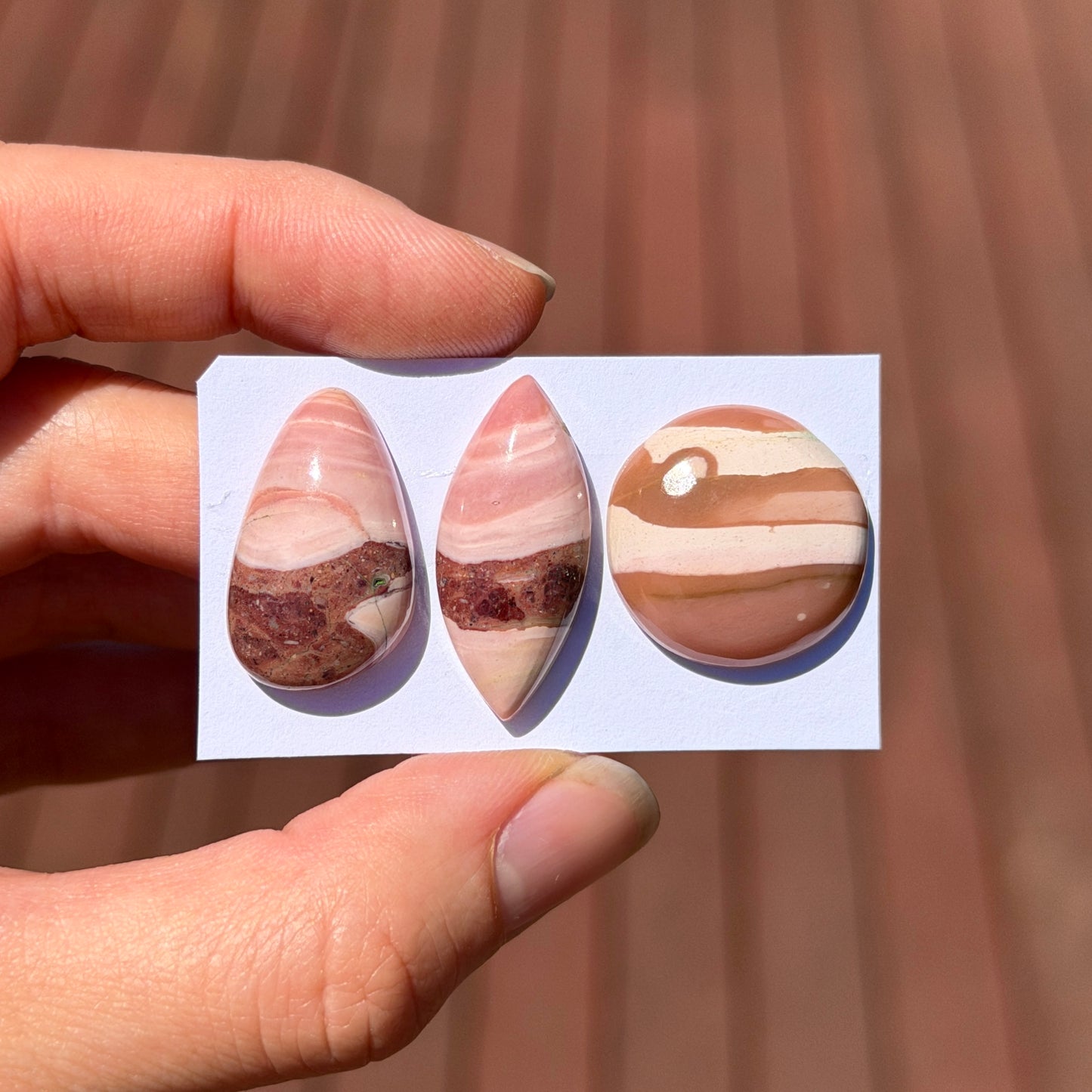 Australian Pink Opal Cabochon Smooth  - Choose your Stone (W12)