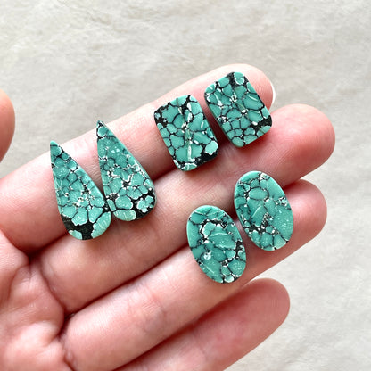New Lander Variscite Cabochon Pairs - Choose your Pair (W8)