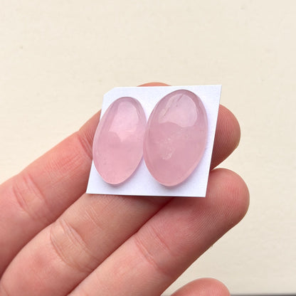 20-22mm Rose Quartz Cabochon Smooth  - Choose your Stone (W4)