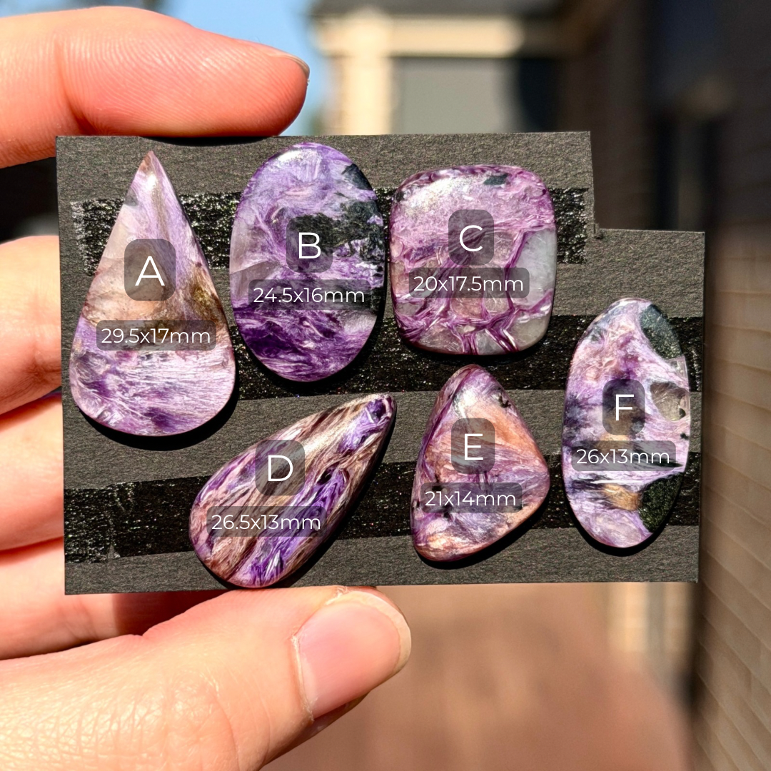 20-30mm Charoite Cabochon Smooth - Choose your Stone (W16-A)