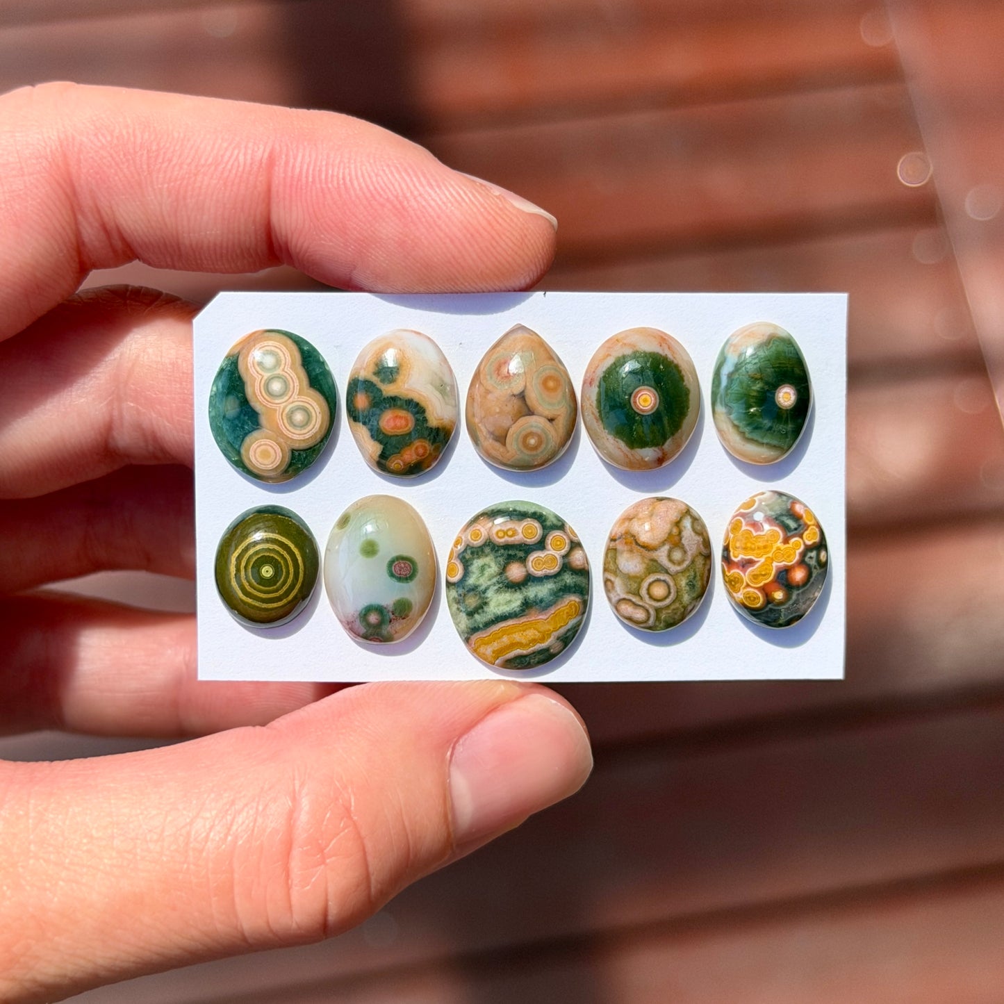 8th Vein Ocean Jasper Cabochon Smooth - Choose your Stone (W12)