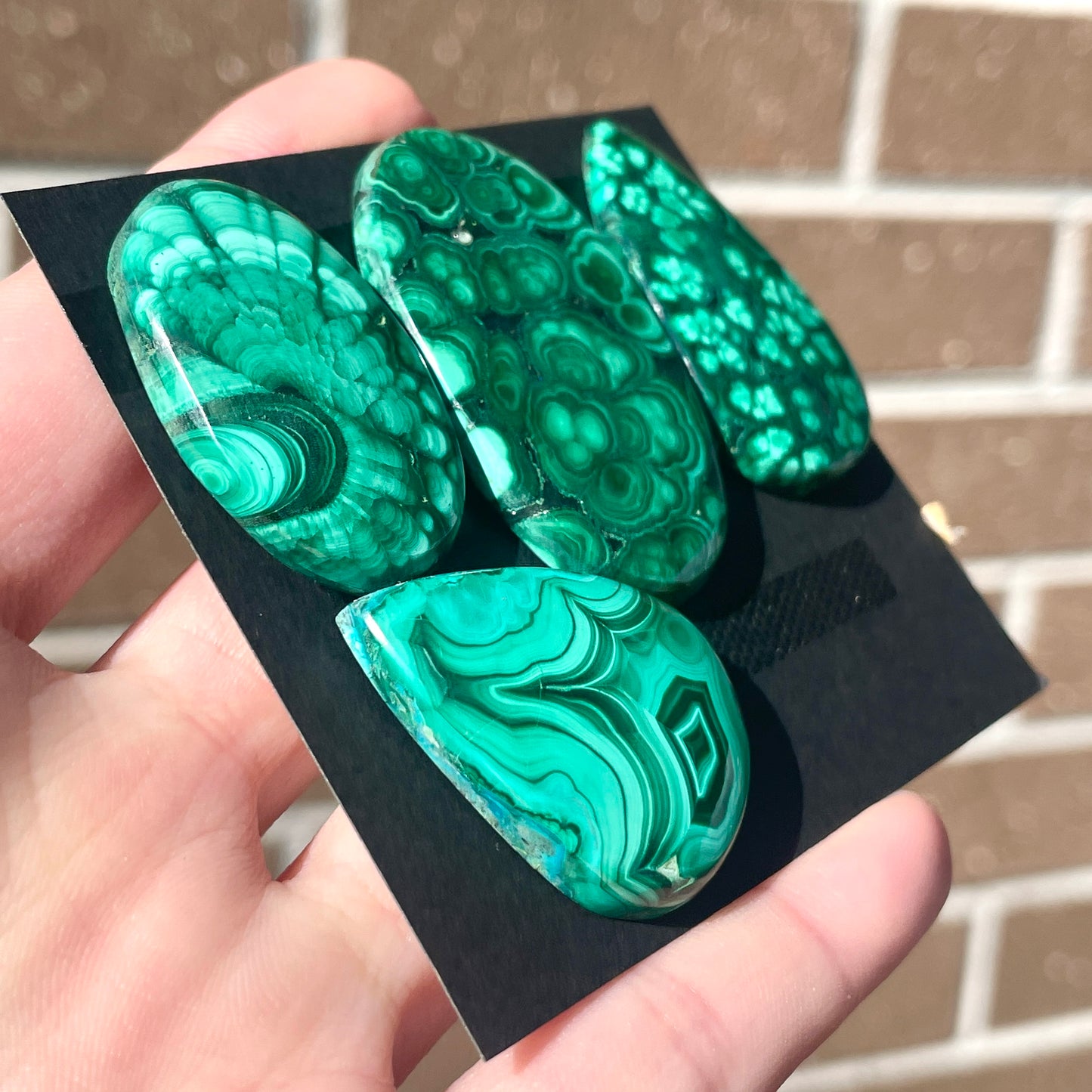 32-44mm Malachite Cabochon Smooth - Choose your Stone (W11)
