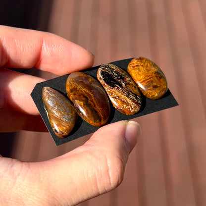 21-25mm Golden 'Flame' Pietersite Cabochon Smooth - Choose your Stone (W13)