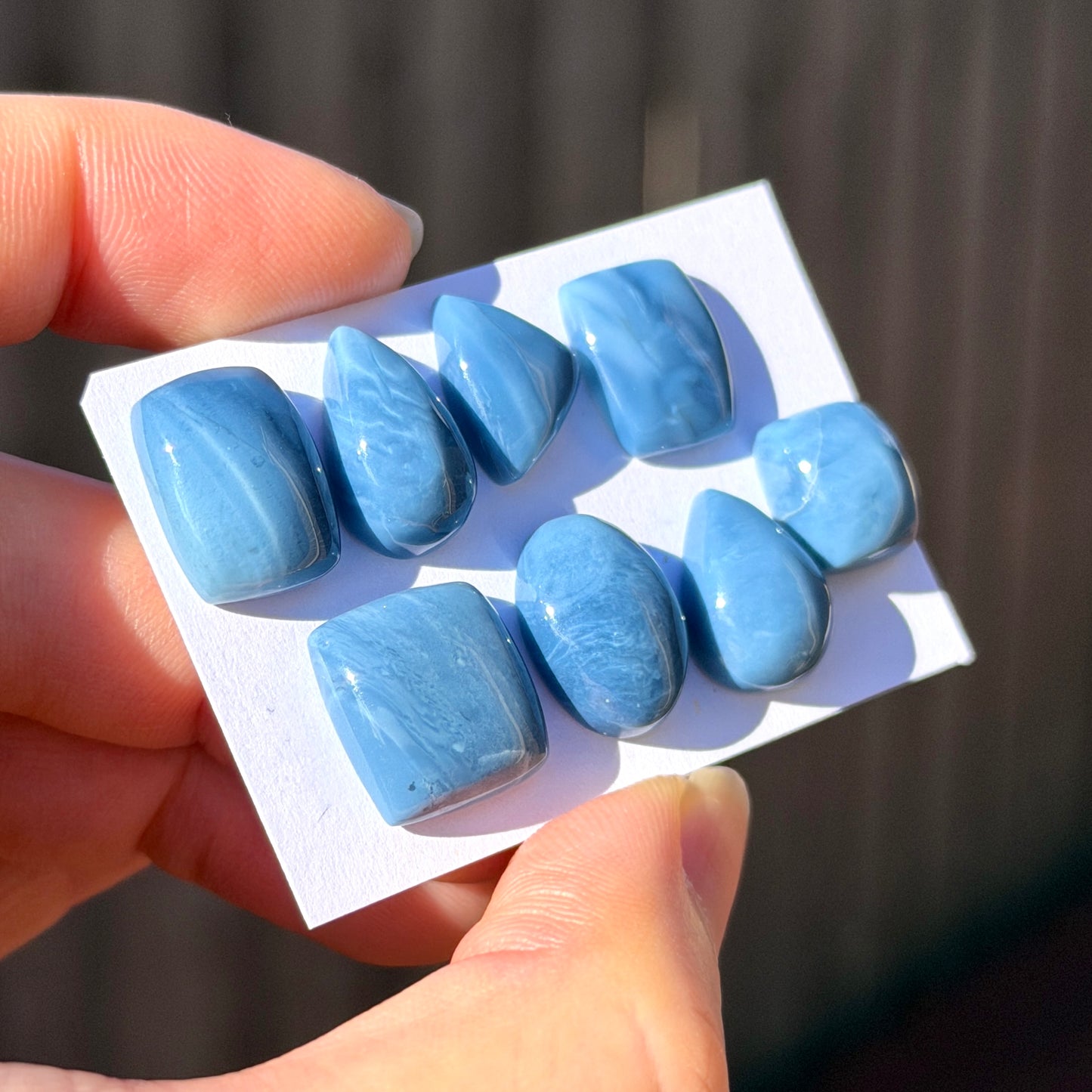 Mini Owyhee Blue Opal Cabochon Smooth - Choose your Stone (W15)