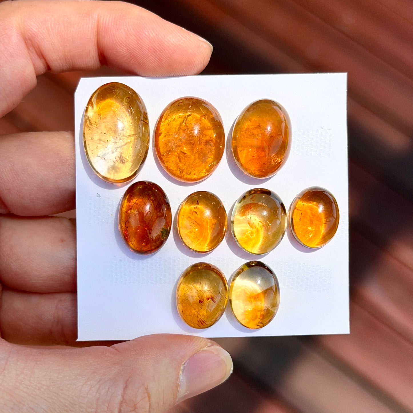 High-domed Brandy Citrine Cabochon Smooth Oval - Choose your Stone (W3-EY)