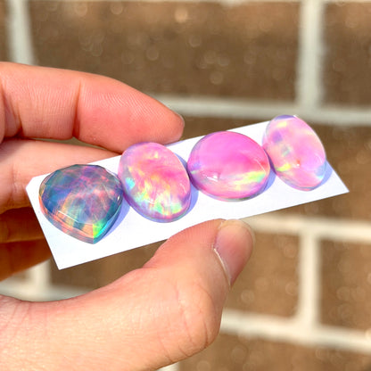 18-21mm Aurora Opal Doublet Cabochon Smooth - Choose your Stone (W15)
