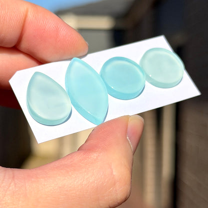 15-24mm Aqua Chalcedony Cabochon Smooth - Choose your Stone (W16)