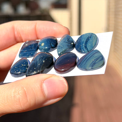 16-25mm Leland Blue / Sieber Agate Cabochon Smooth - Choose your Stone (B-W14)