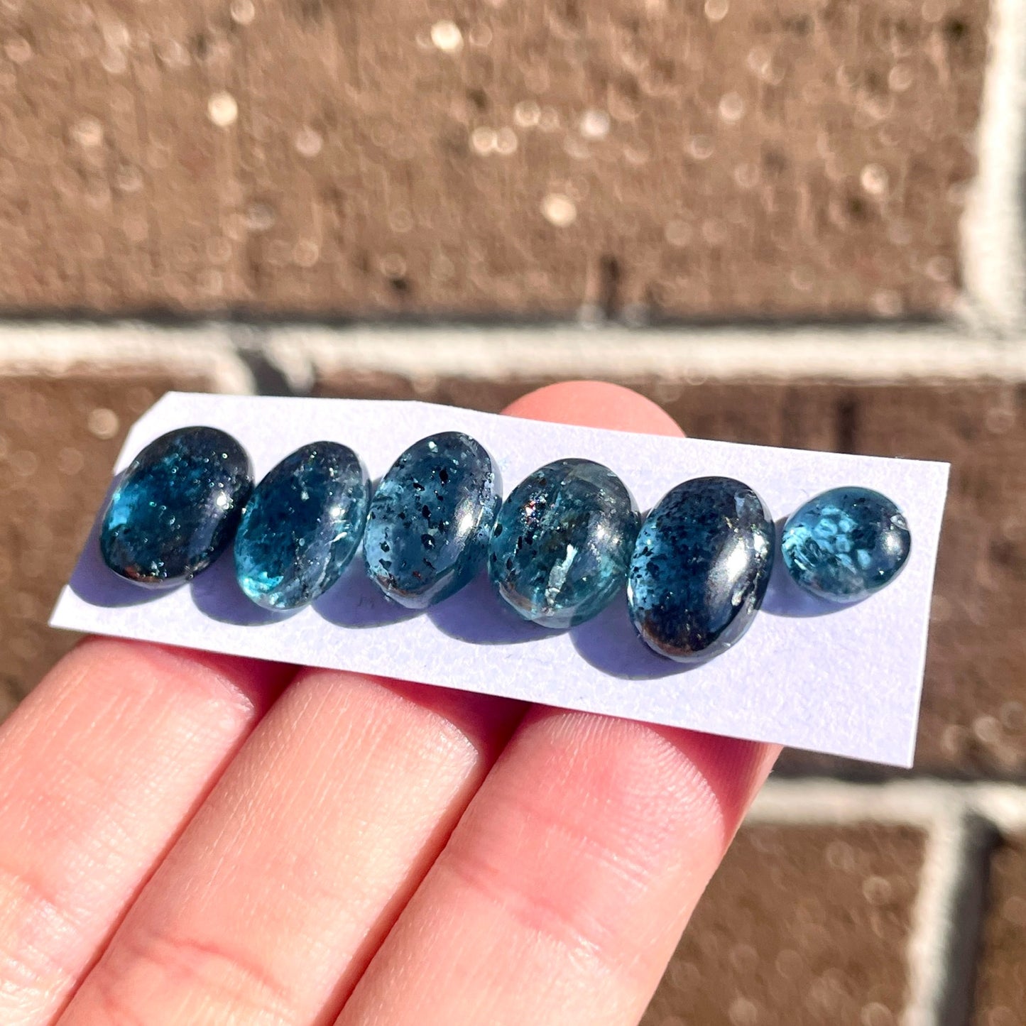 Teal Moss Kyanite Cabochon Smooth - Choose your Stone (W1)