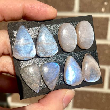 Belomorite Moonstone (Sunstone with Moonstone) Cabochon Pairs - Choose your Pair (W10)