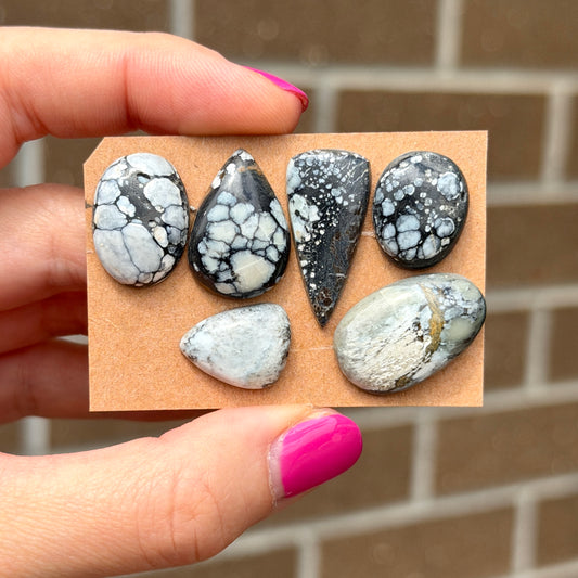 16-26mm Lavender Hubei Turquoise (Backed) Cabochon Smooth - Choose your Stone (W13)