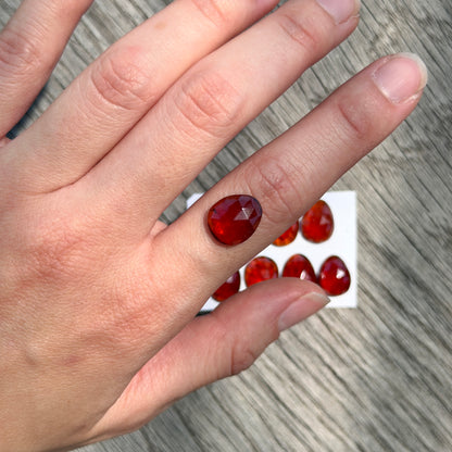 Hessonite Garnet Cabochon Rose Cut - Choose your Stone (W12)