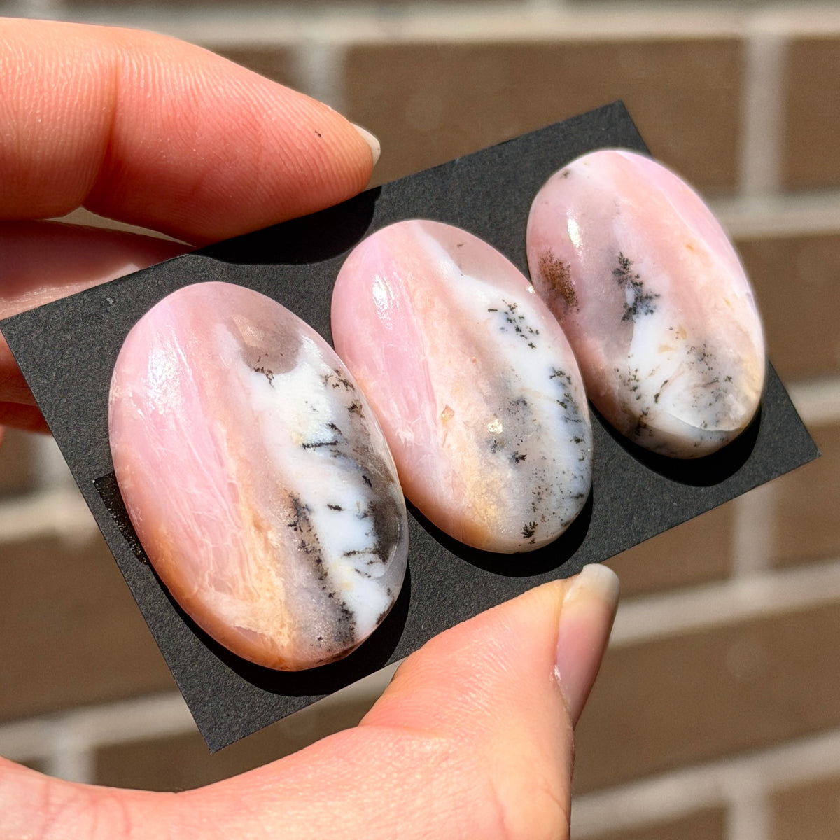 Dendritic Australian Pink Opal Cabochon Oval Smooth  - Choose your Stone (W17)