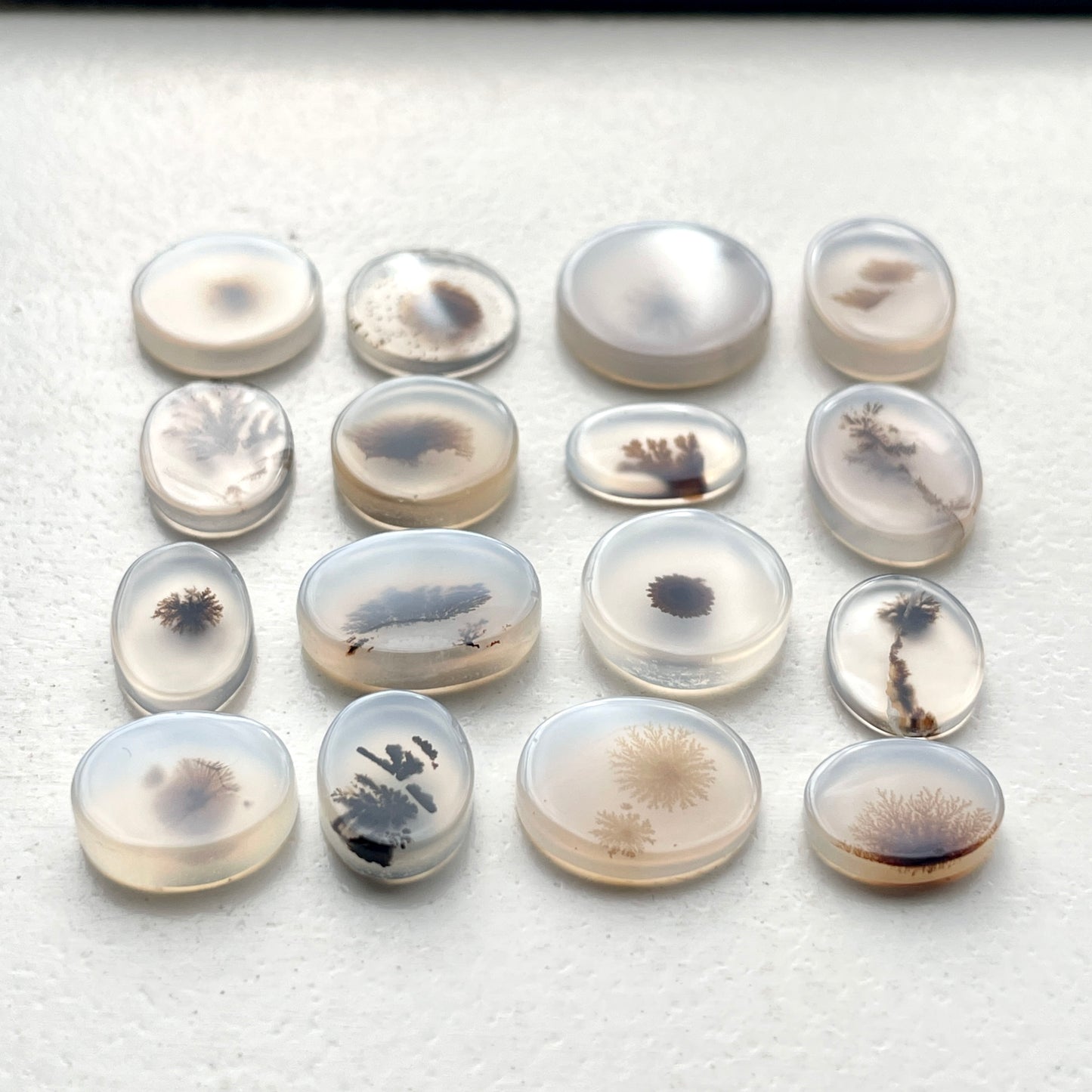 7-15mm Scenic Dendritic Agate Cabochon Smooth - Choose your Stone (B)