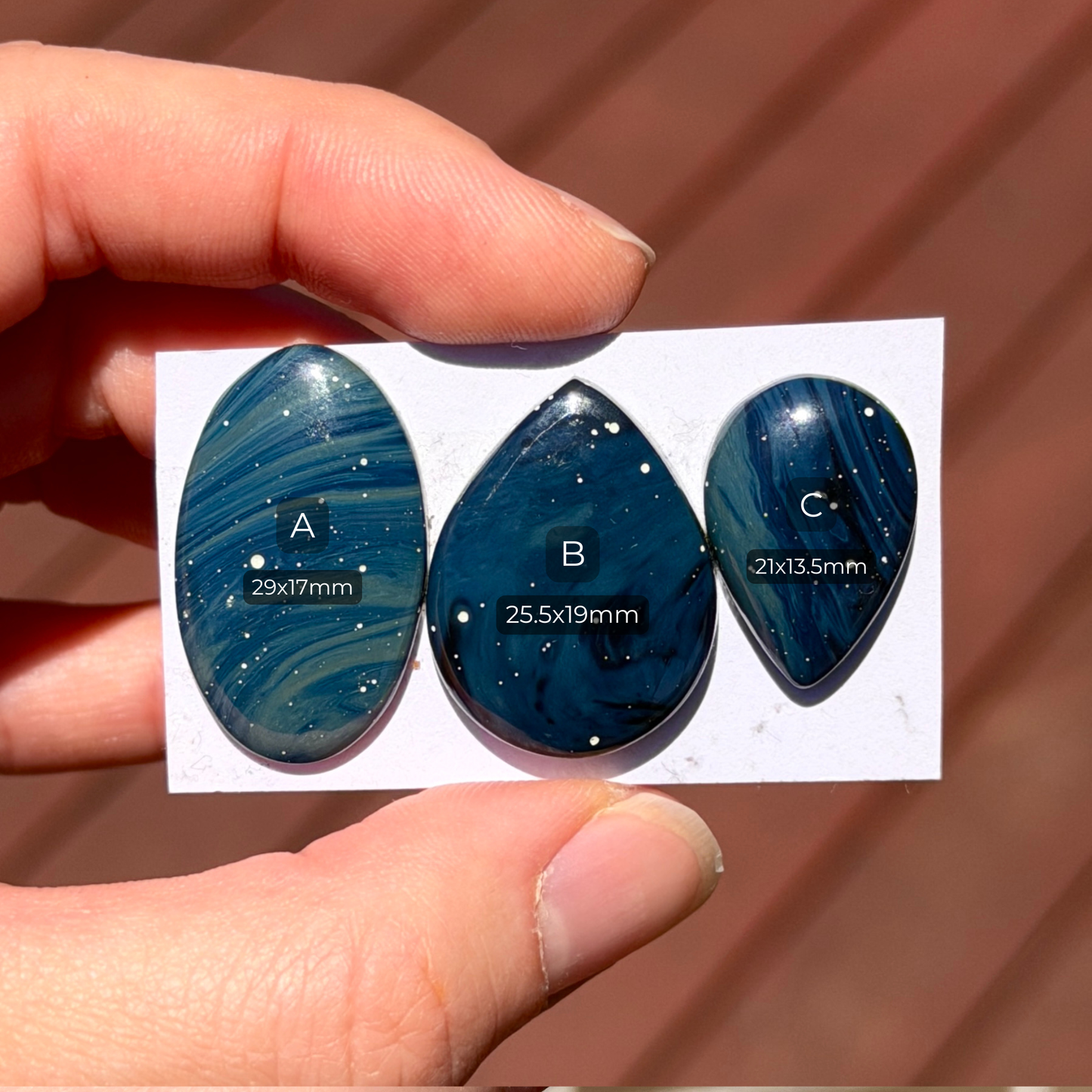21-29mm Leland Blue / Sieber Agate Cabochon Smooth - Choose your Stone (W6)