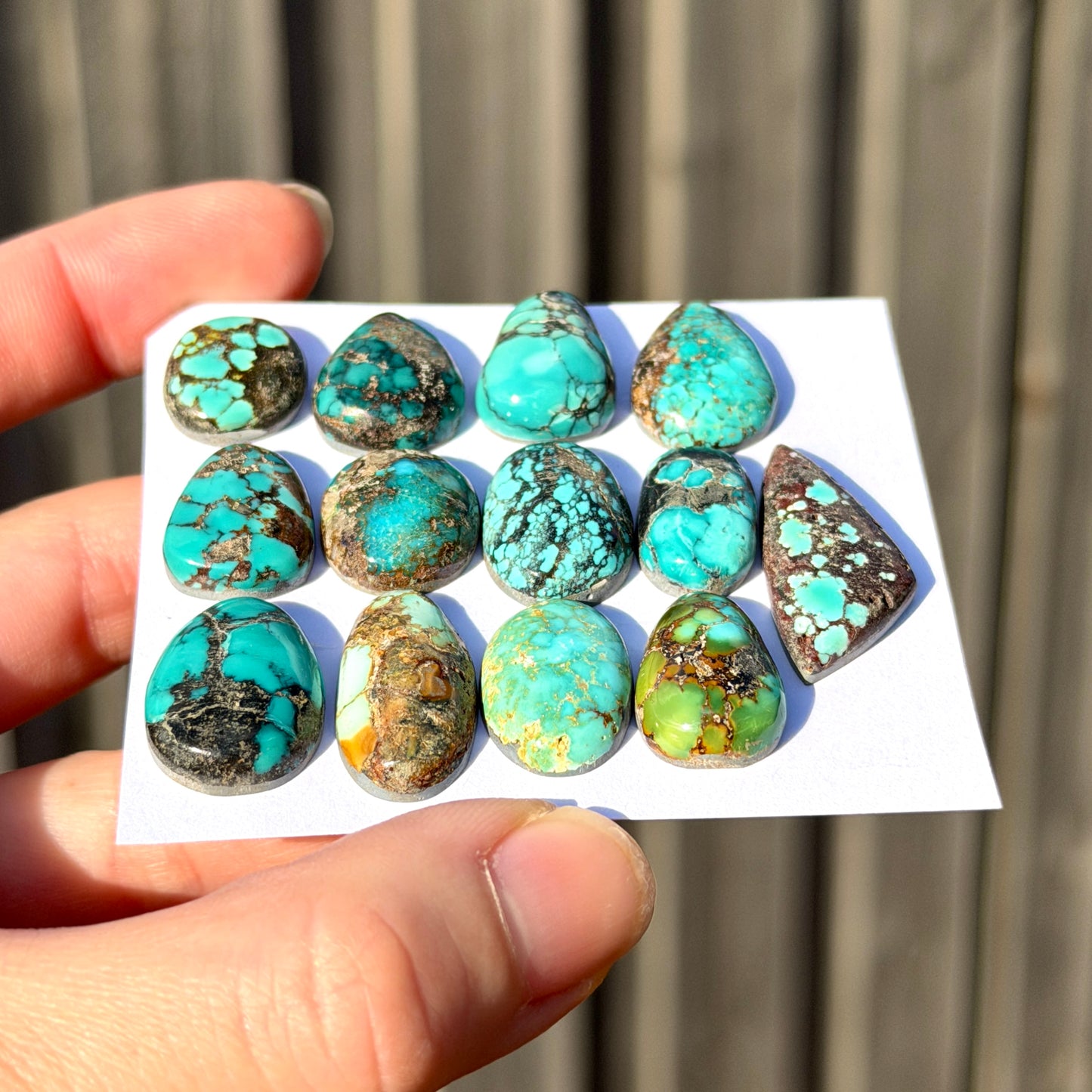 14-26mm Hubei Turquoise Cabochon Smooth (Backed) - Choose your Stone (W15-B)