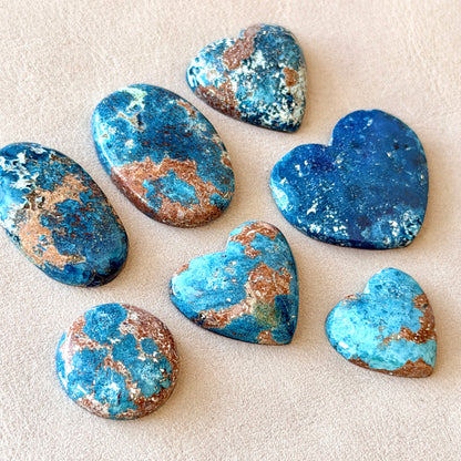 ‘Australia's Coastline' scenic Shattuckite Cabochon Smooth - Choose your Stone (W14)