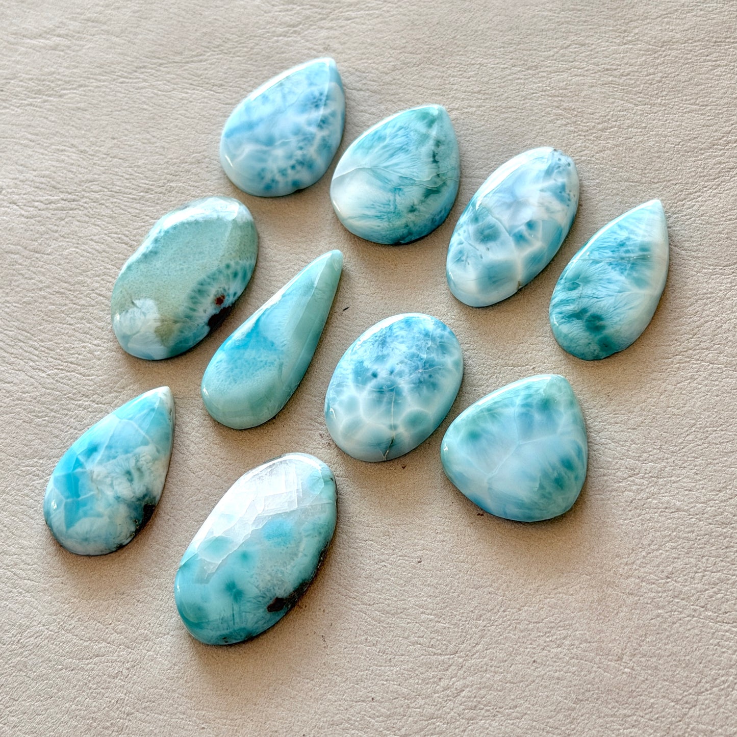 21-31mm High-grade Blue Larimar Cabochon Smooth - Choose your Stone (W9)