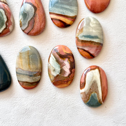 35-45mm Scenic Polychrome Jasper Cabochon Smooth - Choose your Stone (W16)