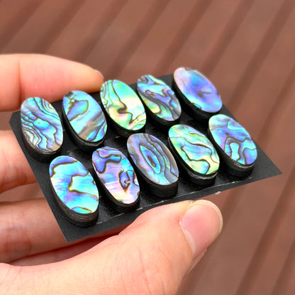 20x10mm Abalone Paua Shell (Iridescent) Oval Cabochon Smooth - Choose your Stone (W6)