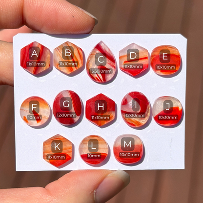 Lake Superior Agate Cabochon Honeycomb cut - Choose your Stone (W17)