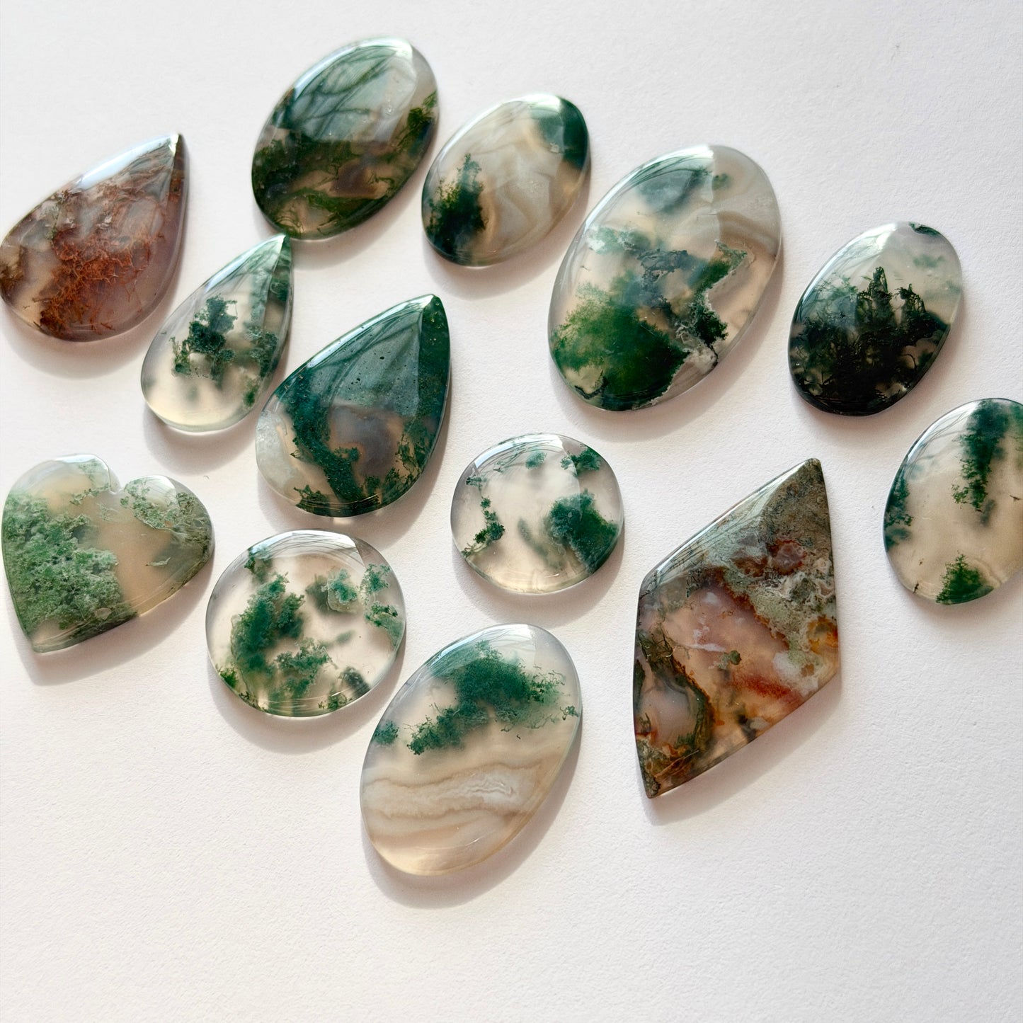 21-47mm Horse Canyon Moss Agate Cabochon - Choose your Stone (W)