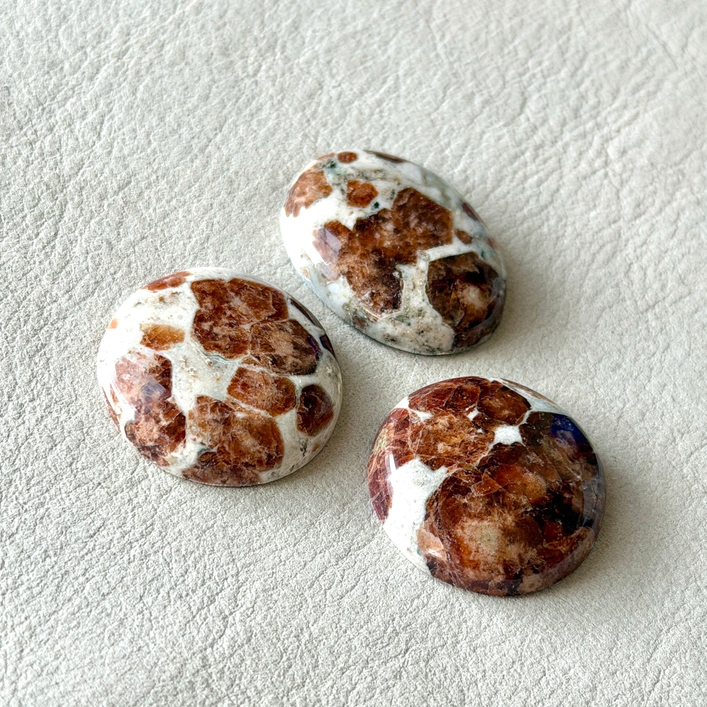 Garnet in Limestone Cabochon Smooth - Choose your Stone (W14)