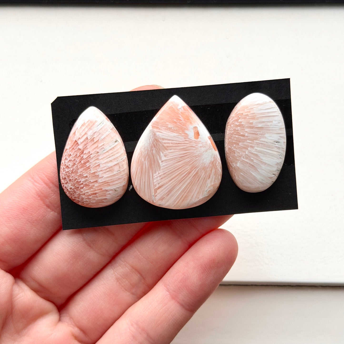 26-30mm Peach Scolecite Cabochon Smooth - Choose your Stone (W13)
