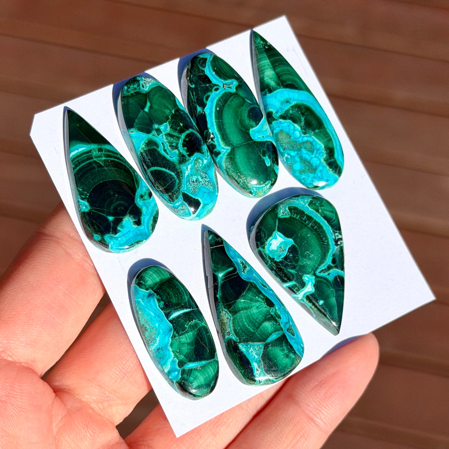 Malachite Chrysocolla Cabochon Smooth - Choose your Stone (W6)