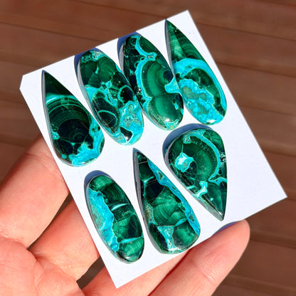 Malachite Chrysocolla Cabochon Smooth - Choose your Stone (W6)