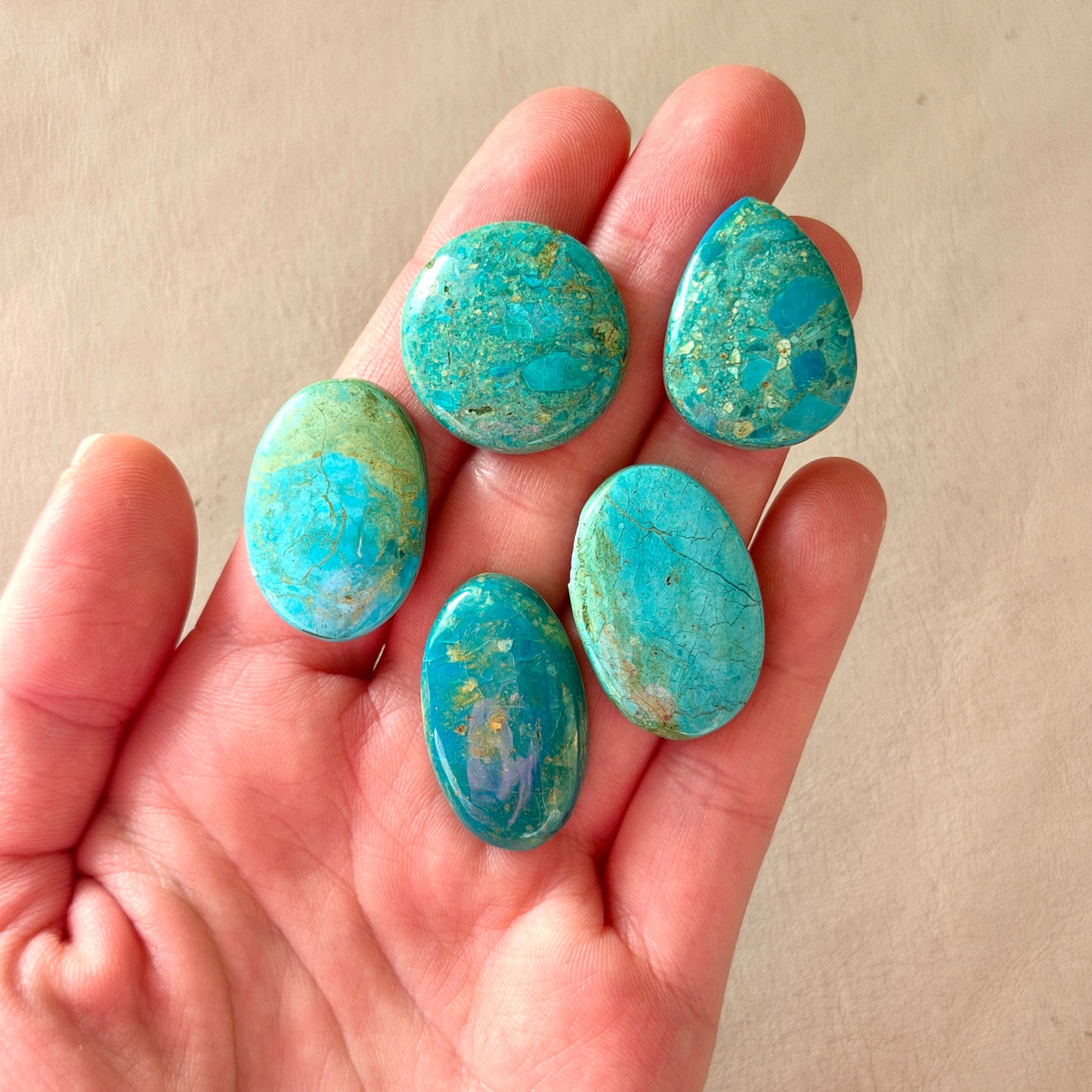 23-29mm Kingman Turquoise Cabochon Smooth - Choose your Stone (W15)