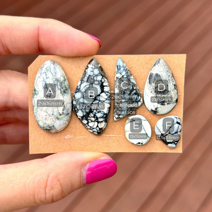 13-22mm Lavender Hubei Turquoise (Backed) Cabochon Smooth - Choose your Stone (W13)