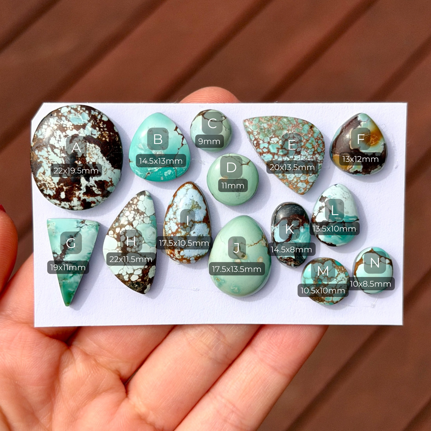 Gobi Desert Cabochon Smooth (Backed) - Choose your Stone (W9)
