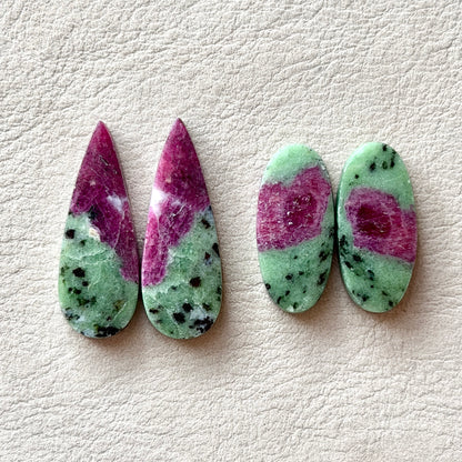 Ruby in Zoisite Cabochon Pairs - Choose your Pair (W3)