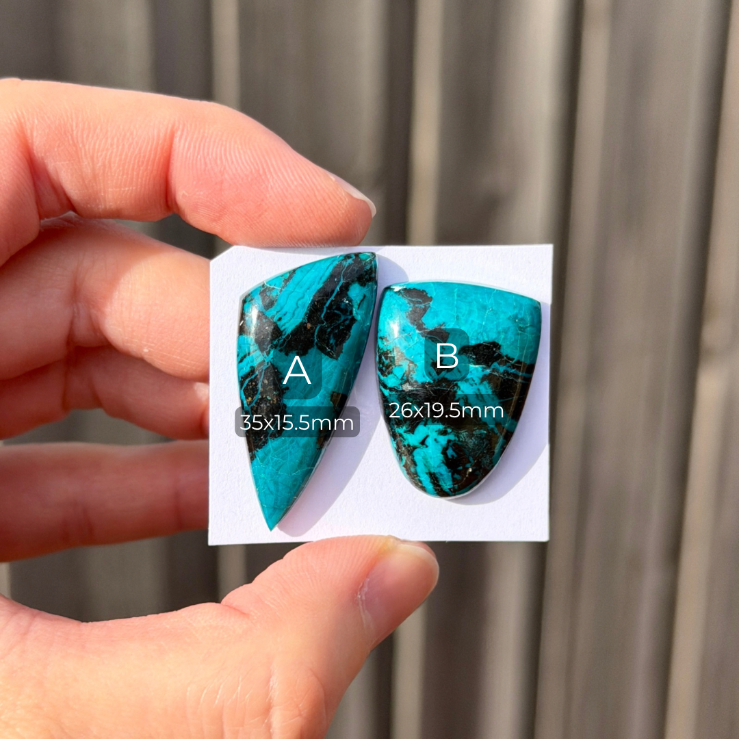 *RARE* Arizona Chrysocolla (Vivid Blue) Cabochon Smooth - Choose your Stone (W15)