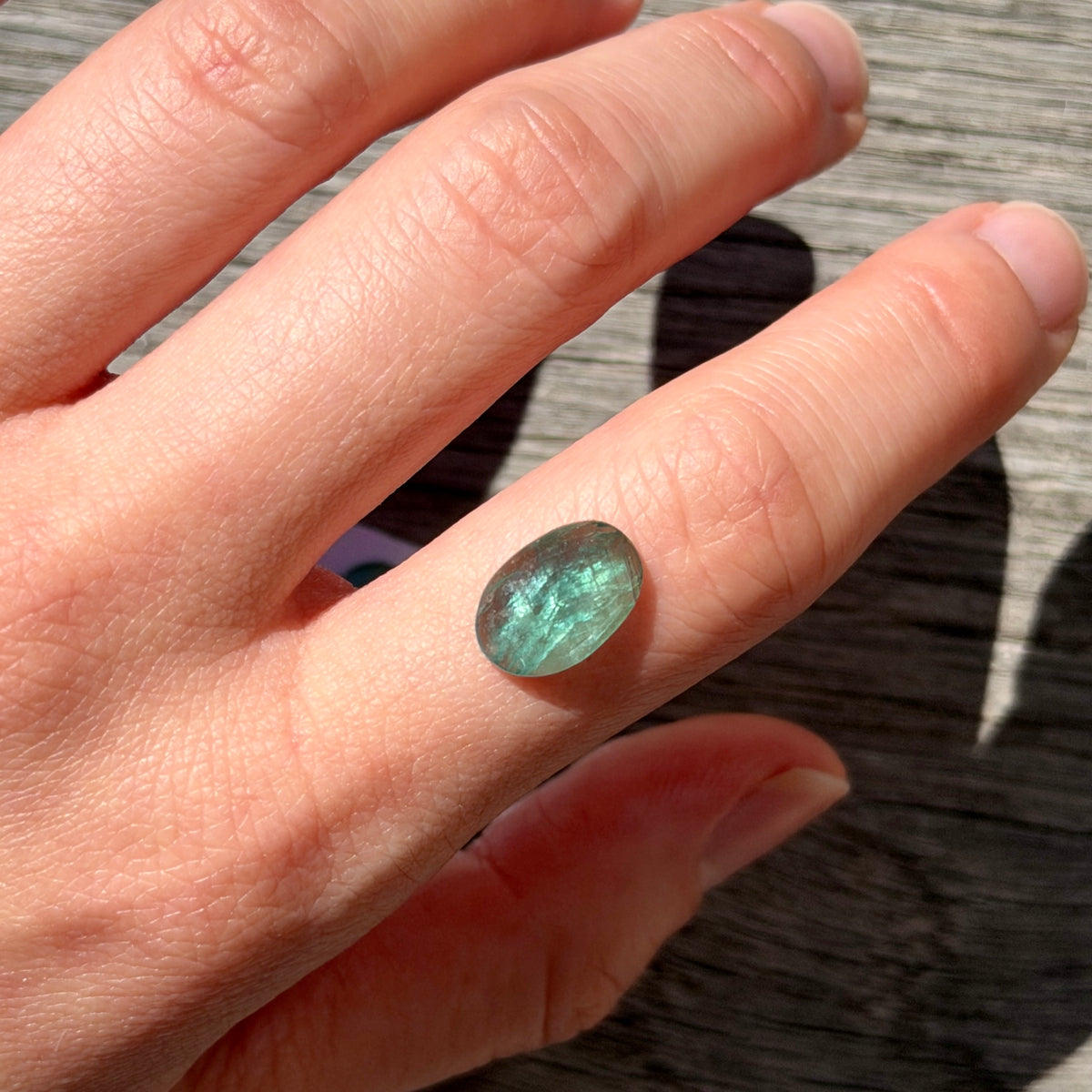 Emerald Kyanite Cabochon Rose cut, 12x8mm - Choose your Stone E13