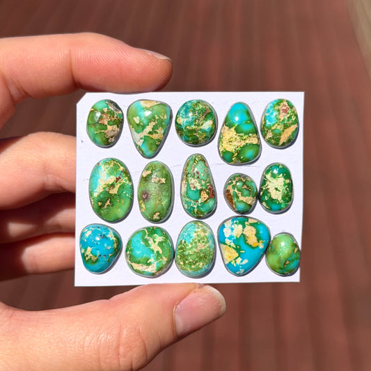 Sonoran Gold Turquoise Cabochon Smooth (Backed) - Choose your Stone (W6)